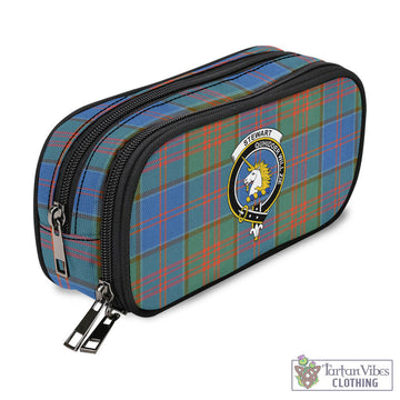 Stewart of Appin Hunting Ancient Tartan Pen and Pencil Case with Family Crest