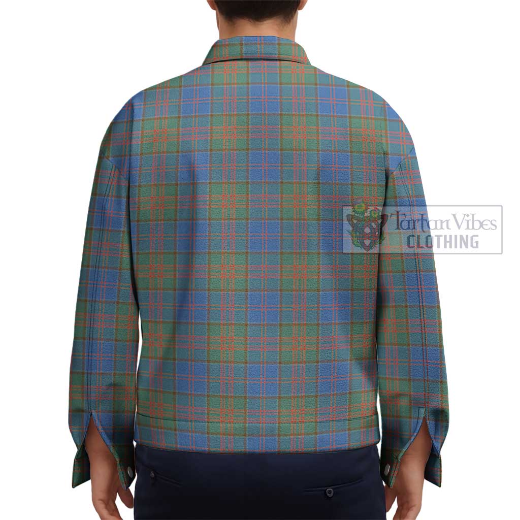 Stewart of Appin Hunting Ancient Tartan Unisex Lapel Cotton Jacket - Tartan Vibes Clothing