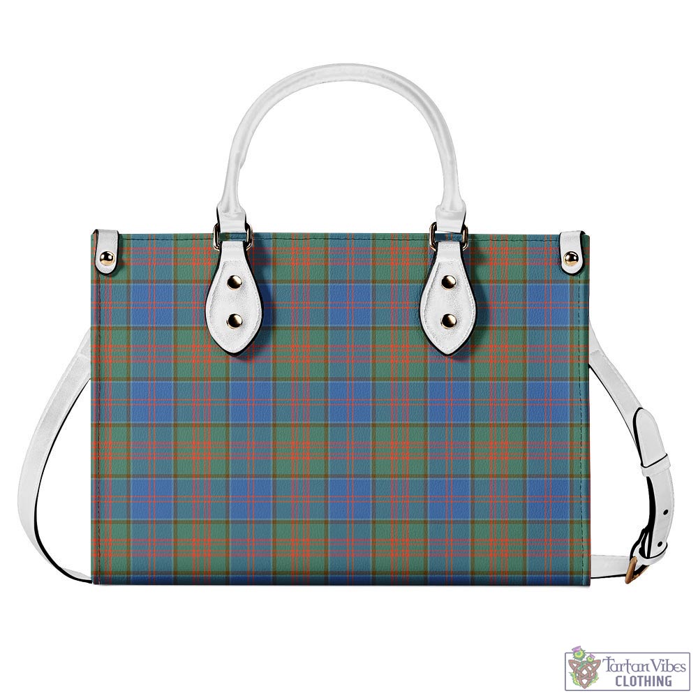 Tartan Vibes Clothing Stewart of Appin Hunting Ancient Tartan Luxury Leather Handbags