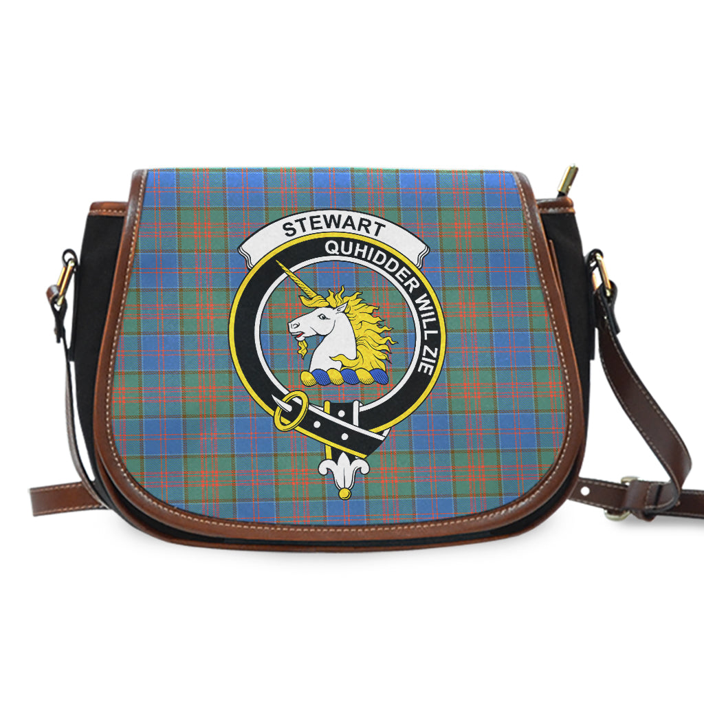 Stewart of Appin Hunting Ancient Tartan Saddle Bag with Family Crest - Tartan Vibes Clothing