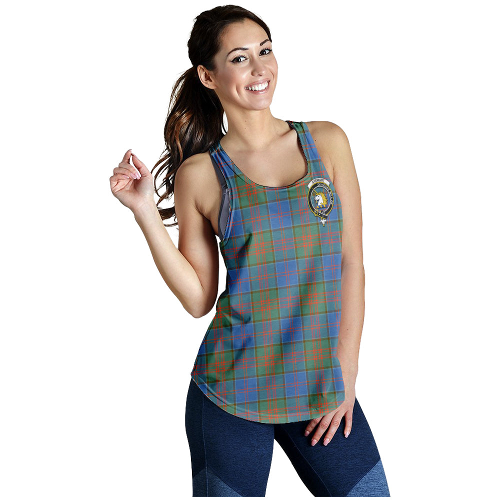 stewart-of-appin-hunting-ancient-tartan-women-racerback-tanks-with-family-crest