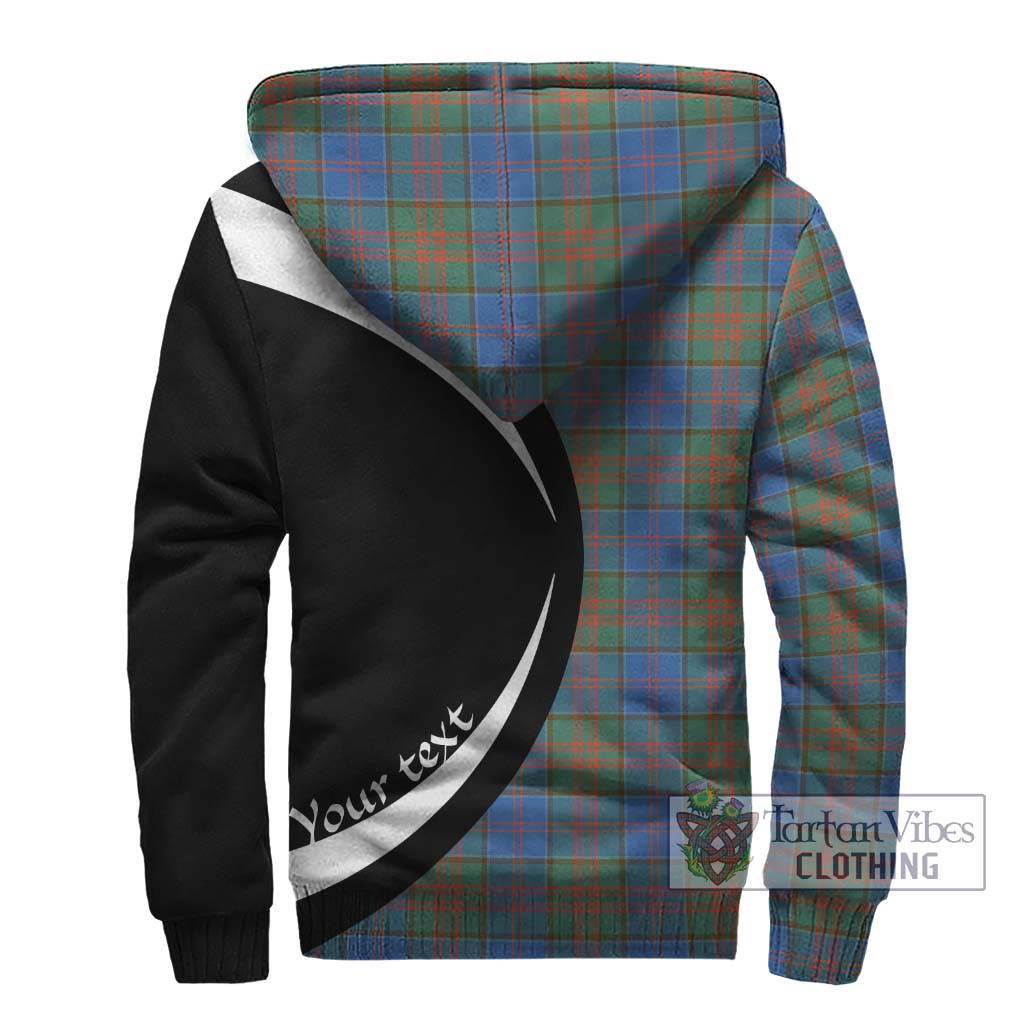 Stewart of Appin Hunting Ancient Tartan Sherpa Hoodie with Family Crest Circle Style - Tartan Vibes Clothing