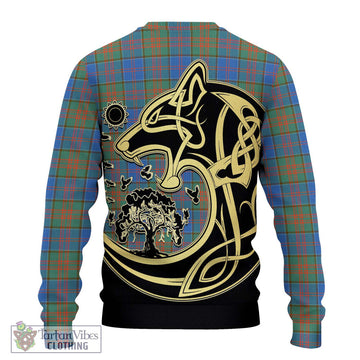 Stewart of Appin Hunting Ancient Tartan Ugly Sweater with Family Crest Celtic Wolf Style