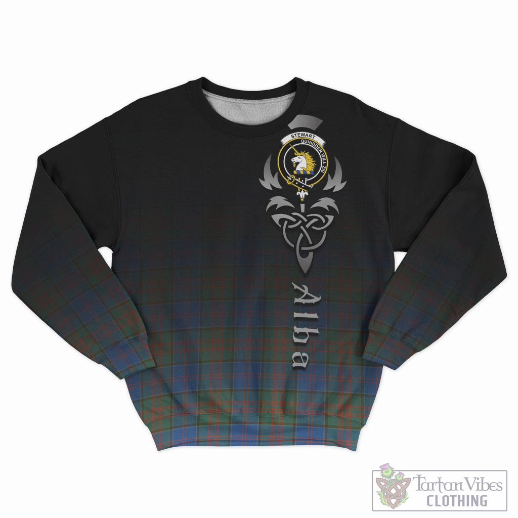 Tartan Vibes Clothing Stewart of Appin Hunting Ancient Tartan Sweatshirt Featuring Alba Gu Brath Family Crest Celtic Inspired