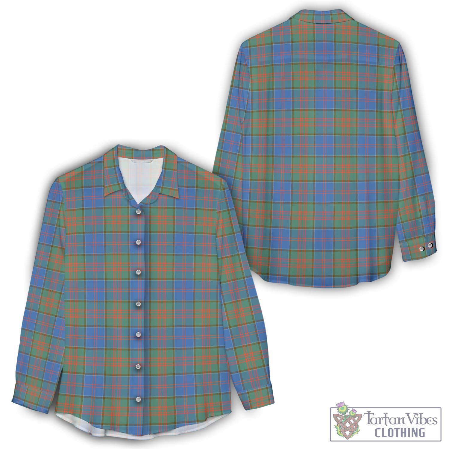 Stewart of Appin Hunting Ancient Tartan Womens Casual Shirt