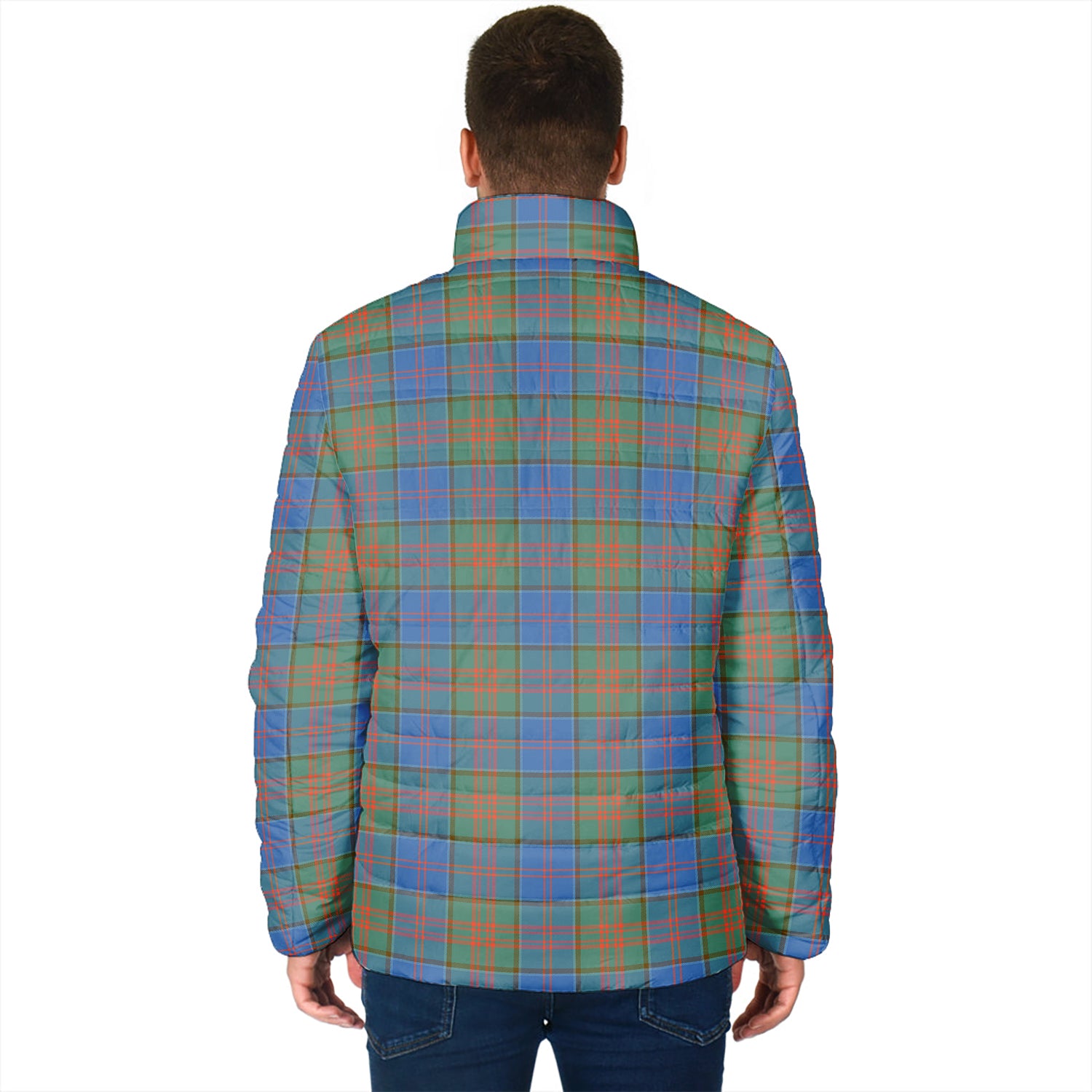 Stewart of Appin Hunting Ancient Tartan Padded Jacket with Family Crest - Tartan Vibes Clothing