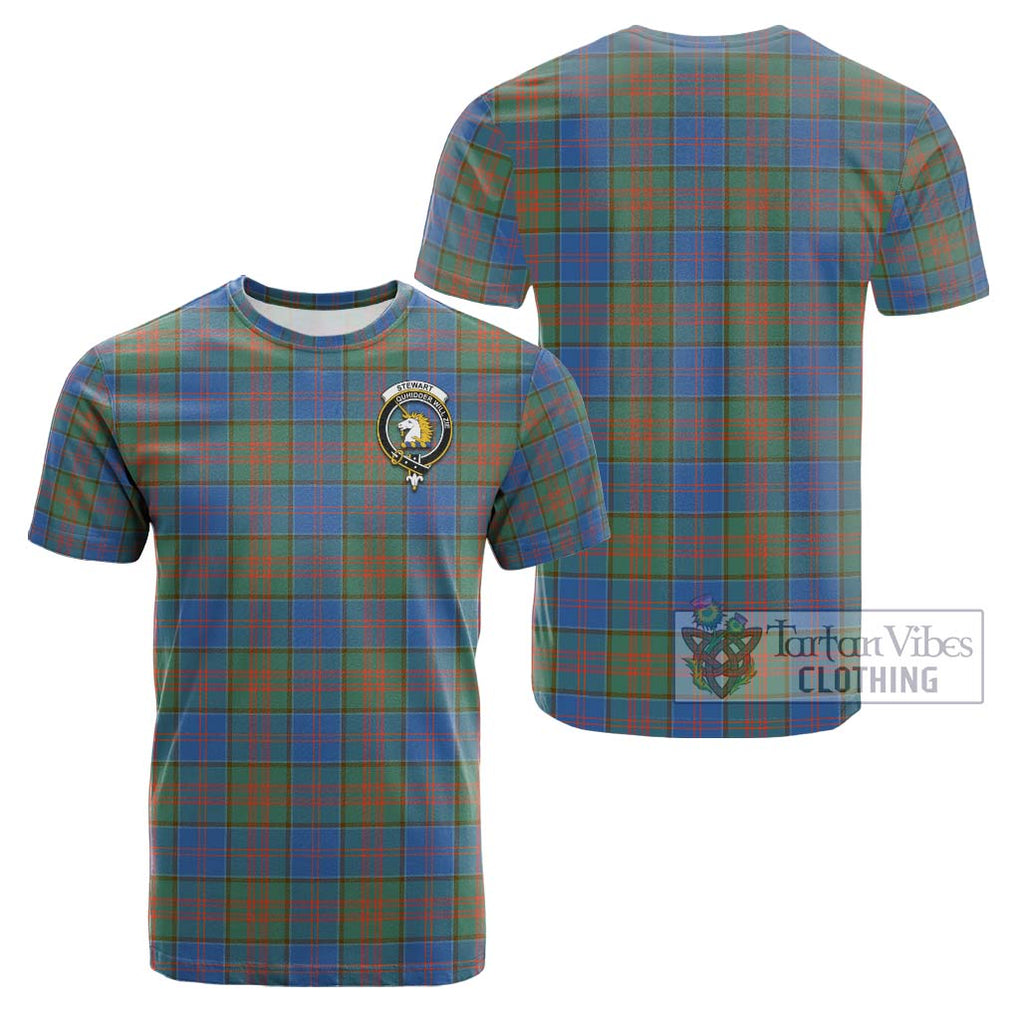 Stewart of Appin Hunting Ancient Tartan Cotton T-Shirt with Family Crest Kid's Shirt - Tartanvibesclothing Shop