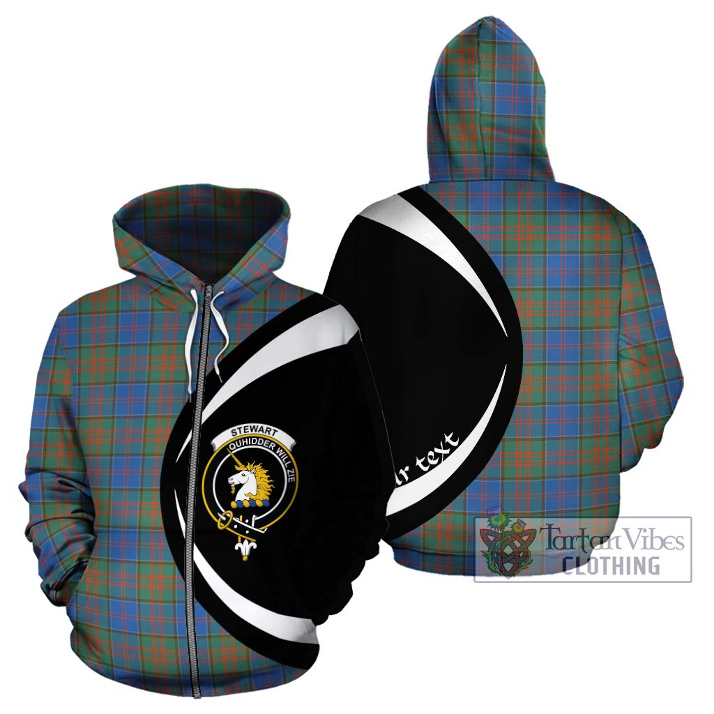 Stewart of Appin Hunting Ancient Tartan Hoodie with Family Crest Circle Style - Tartan Vibes Clothing