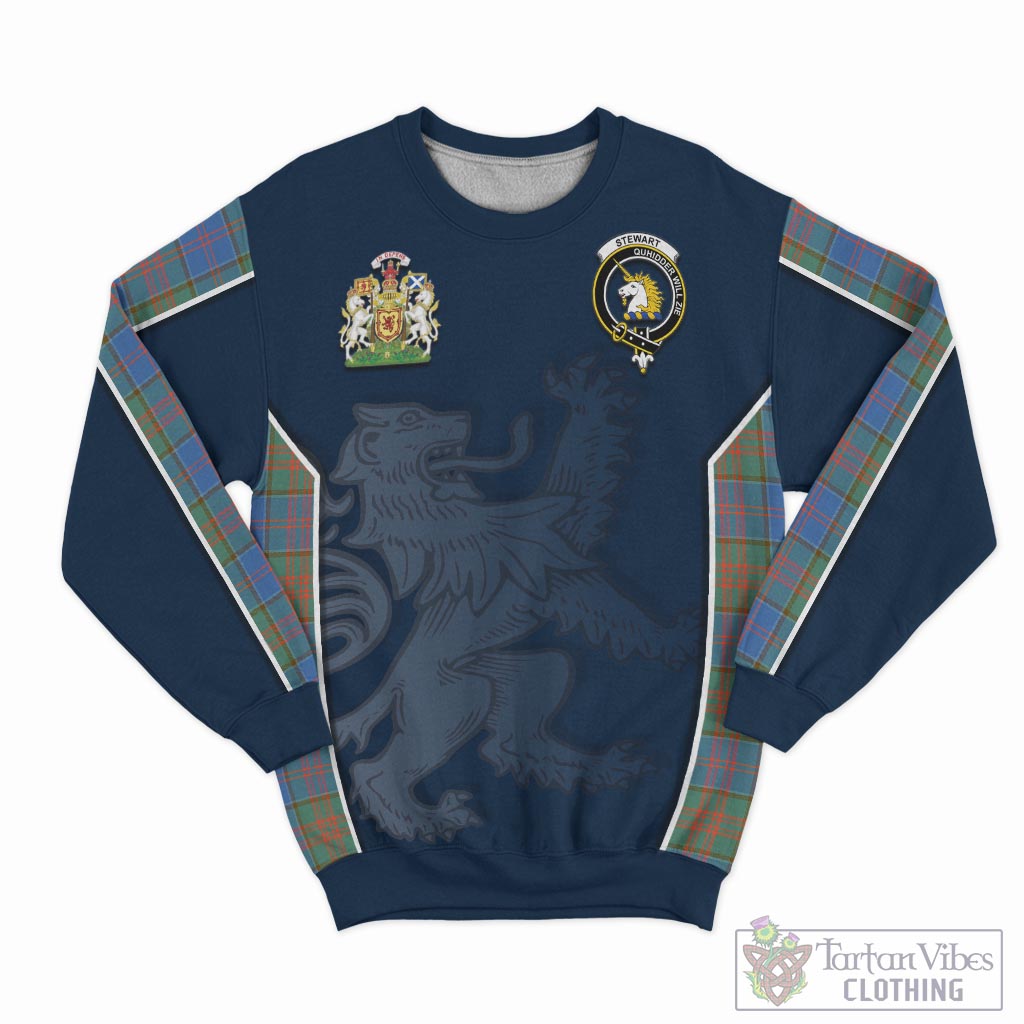 Tartan Vibes Clothing Stewart of Appin Hunting Ancient Tartan Sweater with Family Crest and Lion Rampant Vibes Sport Style