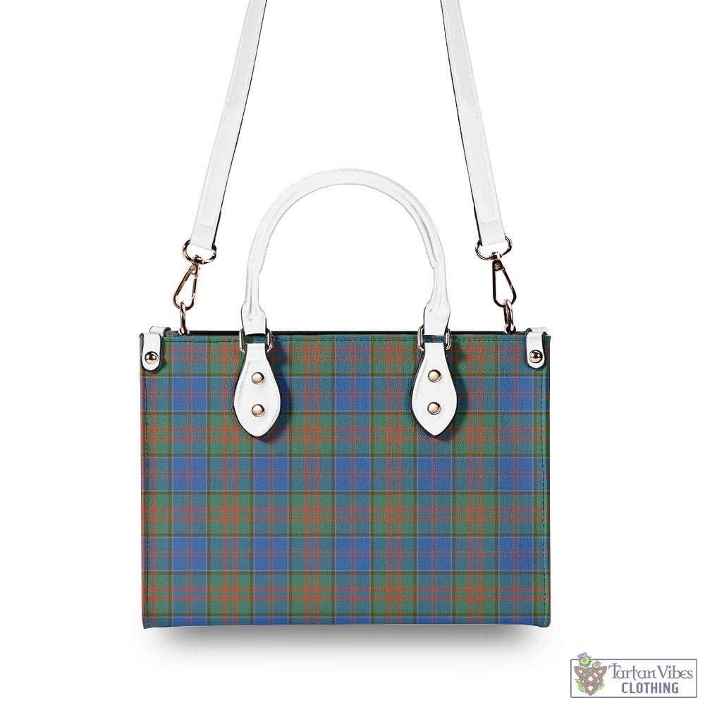 Tartan Vibes Clothing Stewart of Appin Hunting Ancient Tartan Luxury Leather Handbags