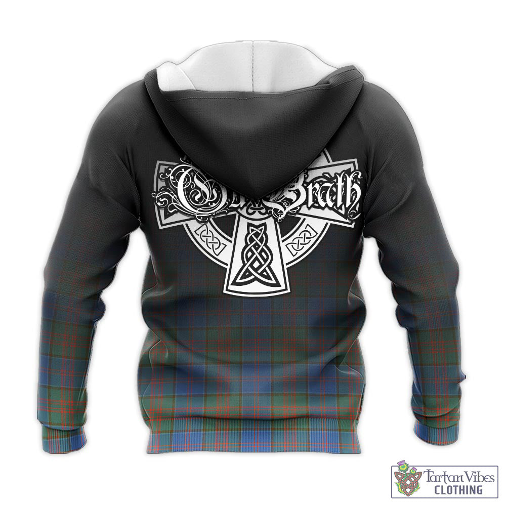 Tartan Vibes Clothing Stewart of Appin Hunting Ancient Tartan Knitted Hoodie Featuring Alba Gu Brath Family Crest Celtic Inspired