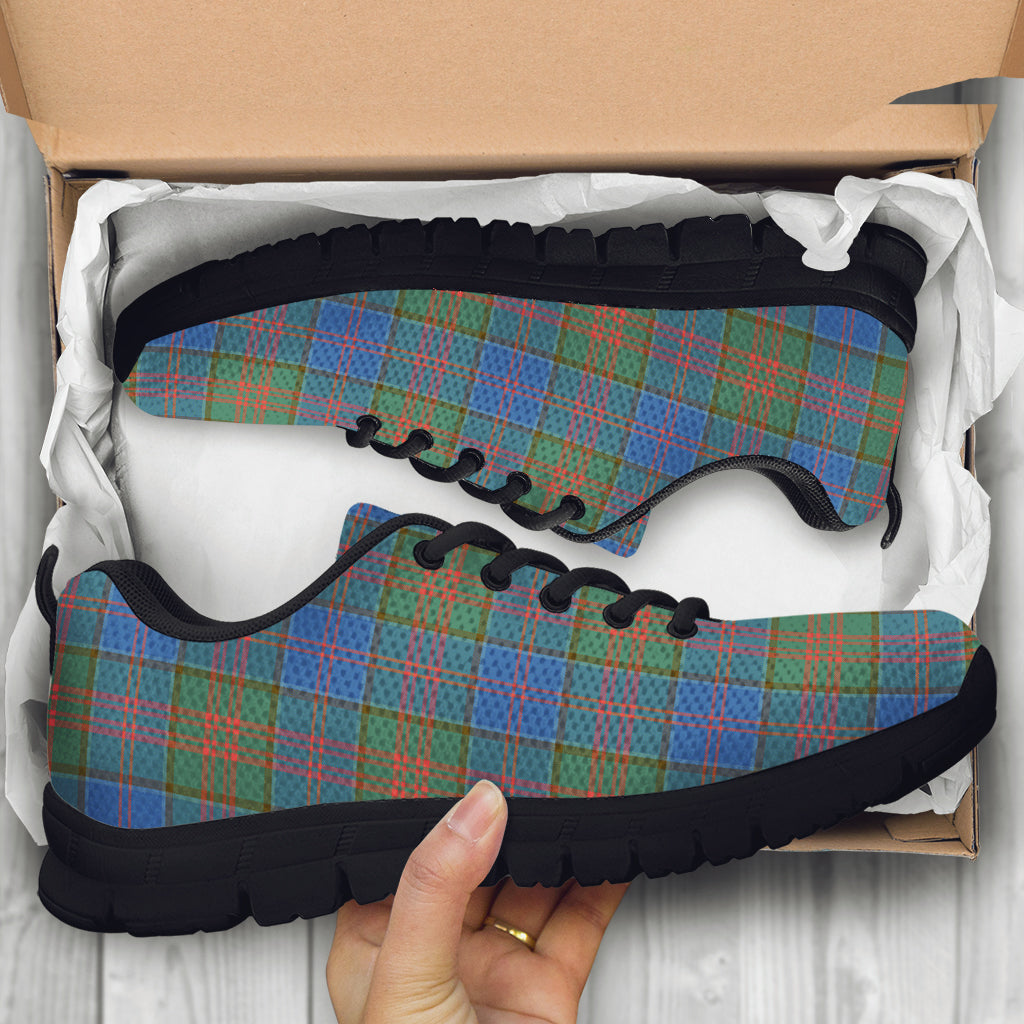 Stewart of Appin Hunting Ancient Tartan Sneakers - Tartan Vibes Clothing