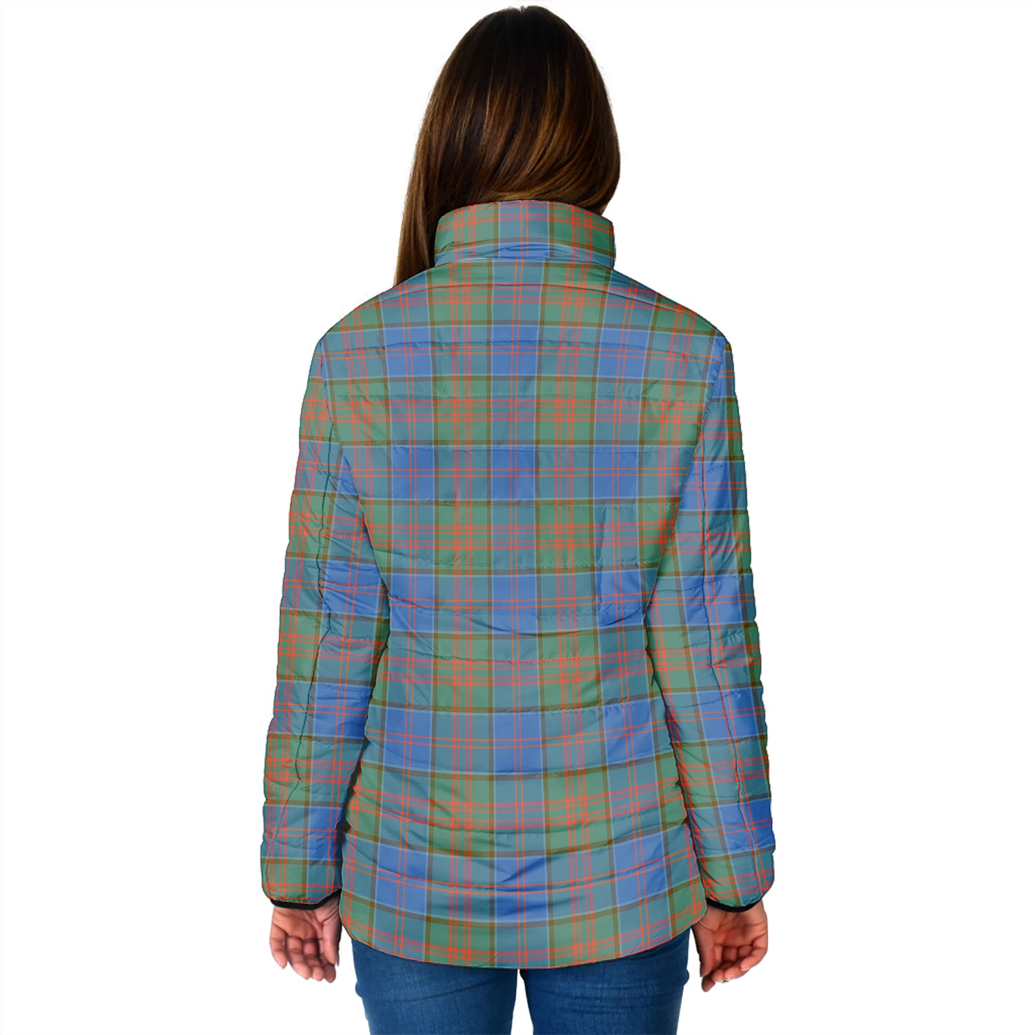 Stewart of Appin Hunting Ancient Tartan Padded Jacket with Family Crest - Tartan Vibes Clothing