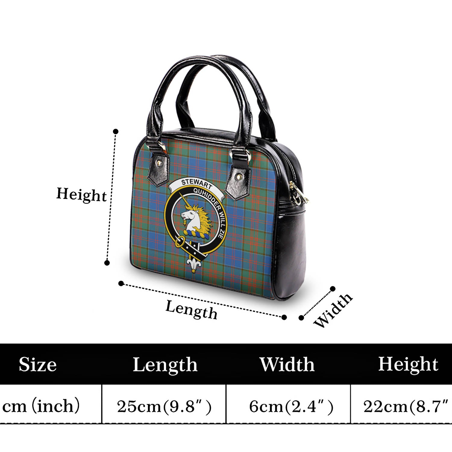 Stewart of Appin Hunting Ancient Tartan Shoulder Handbags with Family Crest - Tartanvibesclothing