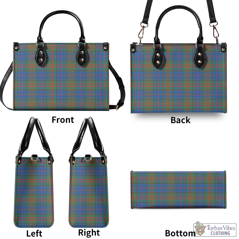 Tartan Vibes Clothing Stewart of Appin Hunting Ancient Tartan Luxury Leather Handbags