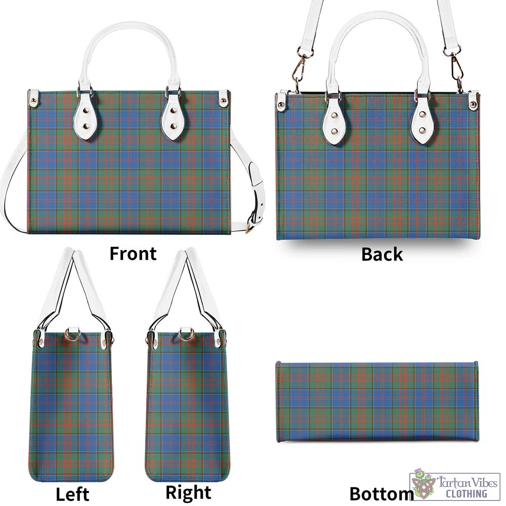 Tartan Vibes Clothing Stewart of Appin Hunting Ancient Tartan Luxury Leather Handbags