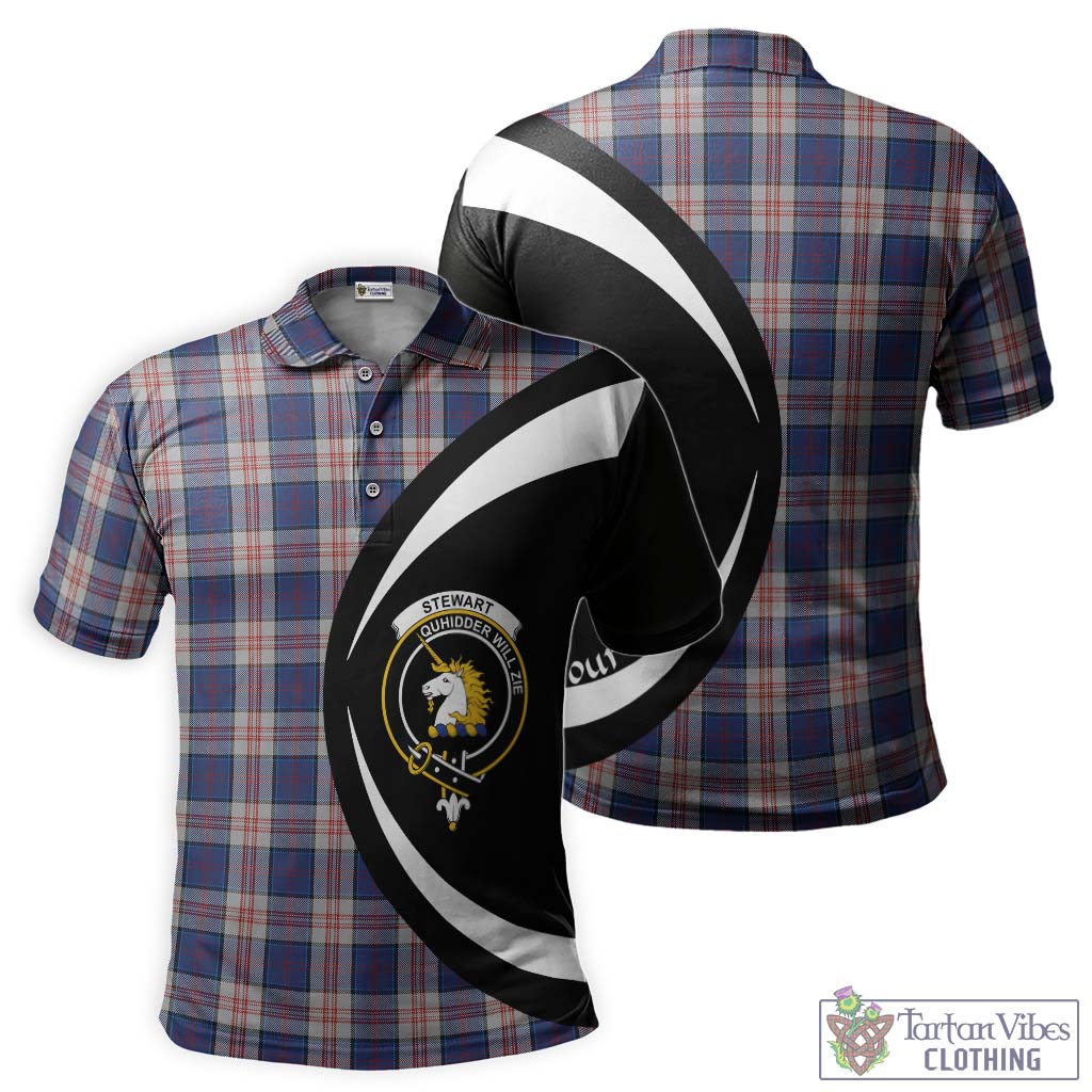 Stewart of Appin Hunting Dress Tartan Men's Polo Shirt with Family Crest Circle Style Kid - Tartan Vibes Clothing