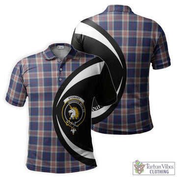 Stewart of Appin Hunting Dress Tartan Men's Polo Shirt with Family Crest Circle Style