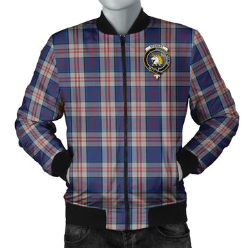 Stewart of Appin Hunting Dress Tartan Bomber Jacket with Family Crest