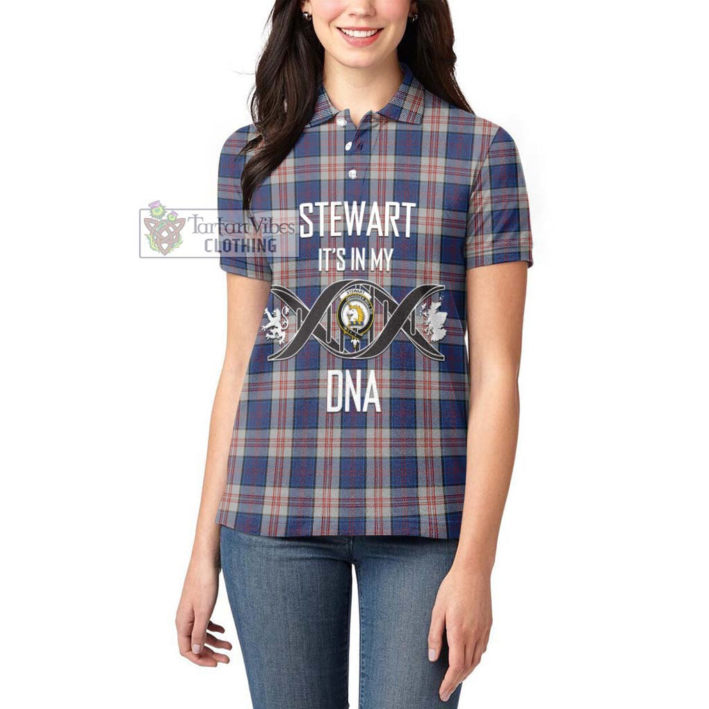 Stewart of Appin Hunting Dress Tartan Women's Polo Shirt with Family Crest DNA In Me Style Women - Tartanvibesclothing Shop