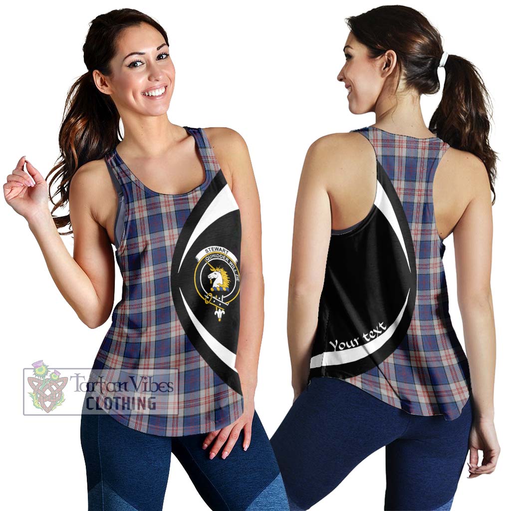 Tartan Vibes Clothing Stewart of Appin Hunting Dress Tartan Women's Racerback Tanks with Family Crest Circle Style