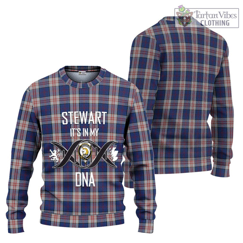 Stewart of Appin Hunting Dress Tartan Knitted Sweater with Family Crest DNA In Me Style Unisex - Tartanvibesclothing Shop