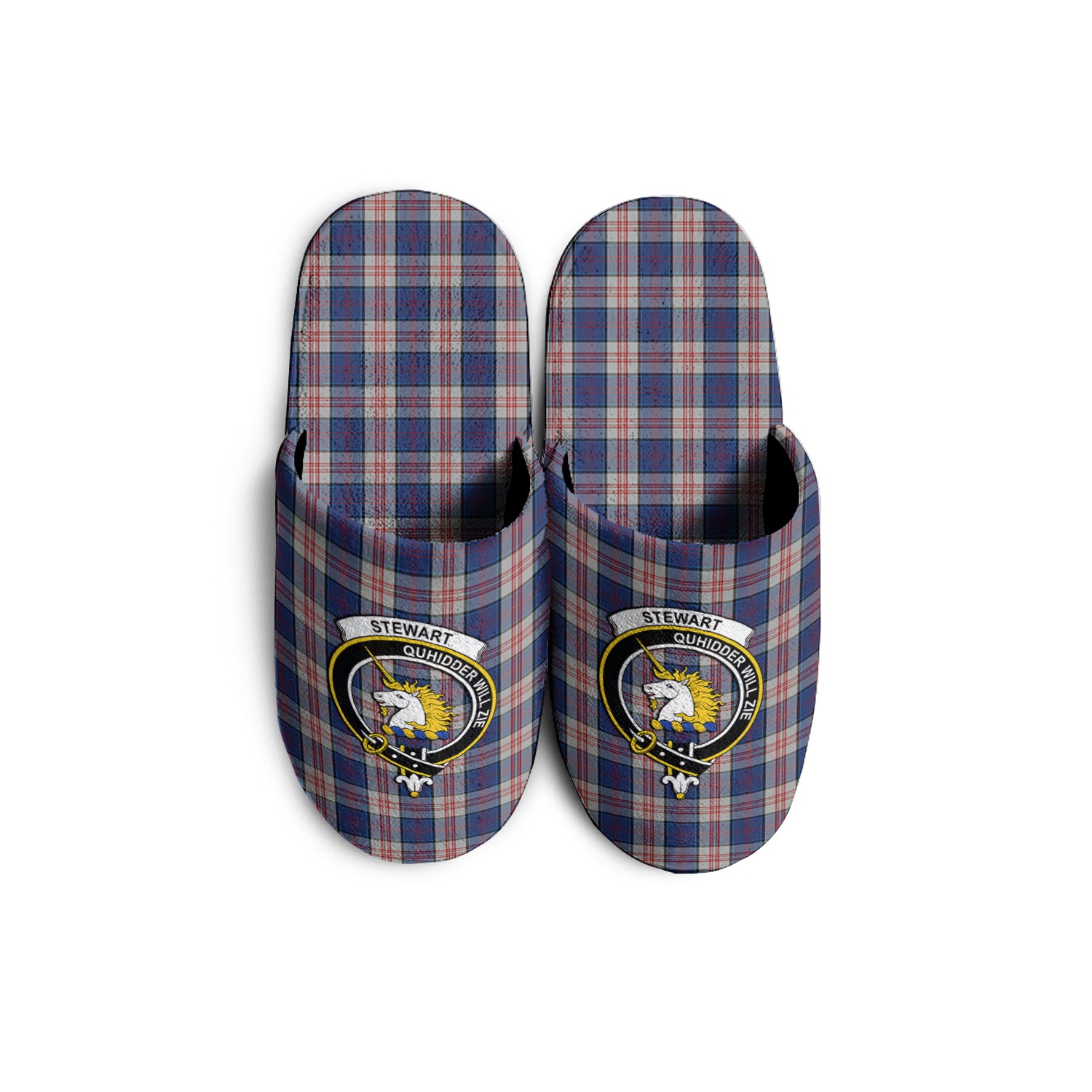 Stewart of Appin Hunting Dress Tartan Home Slippers with Family Crest KIDS - Tartan Vibes Clothing