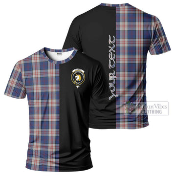 Stewart of Appin Hunting Dress Tartan T-Shirt with Family Crest and Half Of Me Style