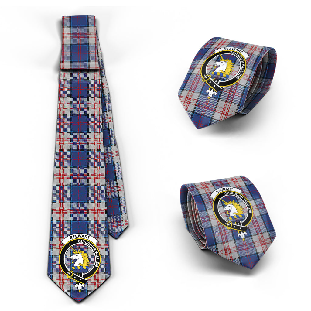 Stewart of Appin Hunting Dress Tartan Classic Necktie with Family Crest Necktie One Size - Tartan Vibes Clothing