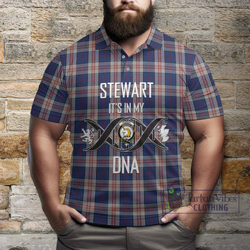 Stewart of Appin Hunting Dress Tartan Polo Shirt with Family Crest DNA In Me Style