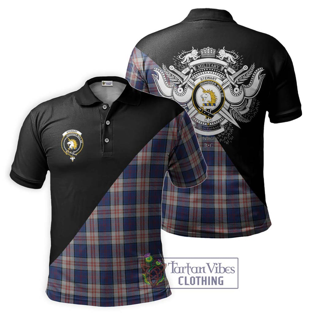 Stewart of Appin Hunting Dress Tartan Polo Shirt with Family Crest and Military Logo Style Kid - Tartanvibesclothing Shop