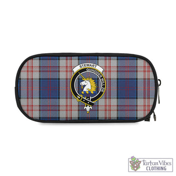 Stewart of Appin Hunting Dress Tartan Pen and Pencil Case with Family Crest