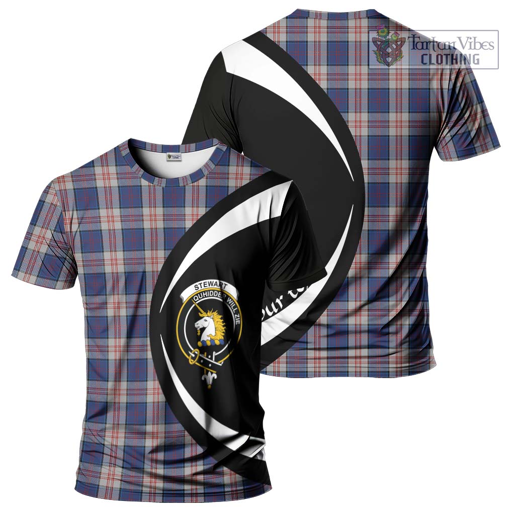 Tartan Vibes Clothing Stewart of Appin Hunting Dress Tartan T-Shirt with Family Crest Circle Style