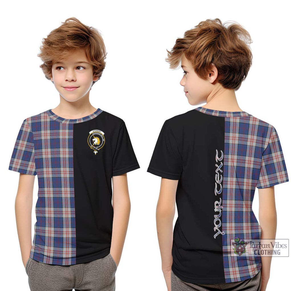 Stewart of Appin Hunting Dress Tartan Kid T-Shirt with Family Crest and Half Of Me Style Youth XL Size14 - Tartanvibesclothing Shop