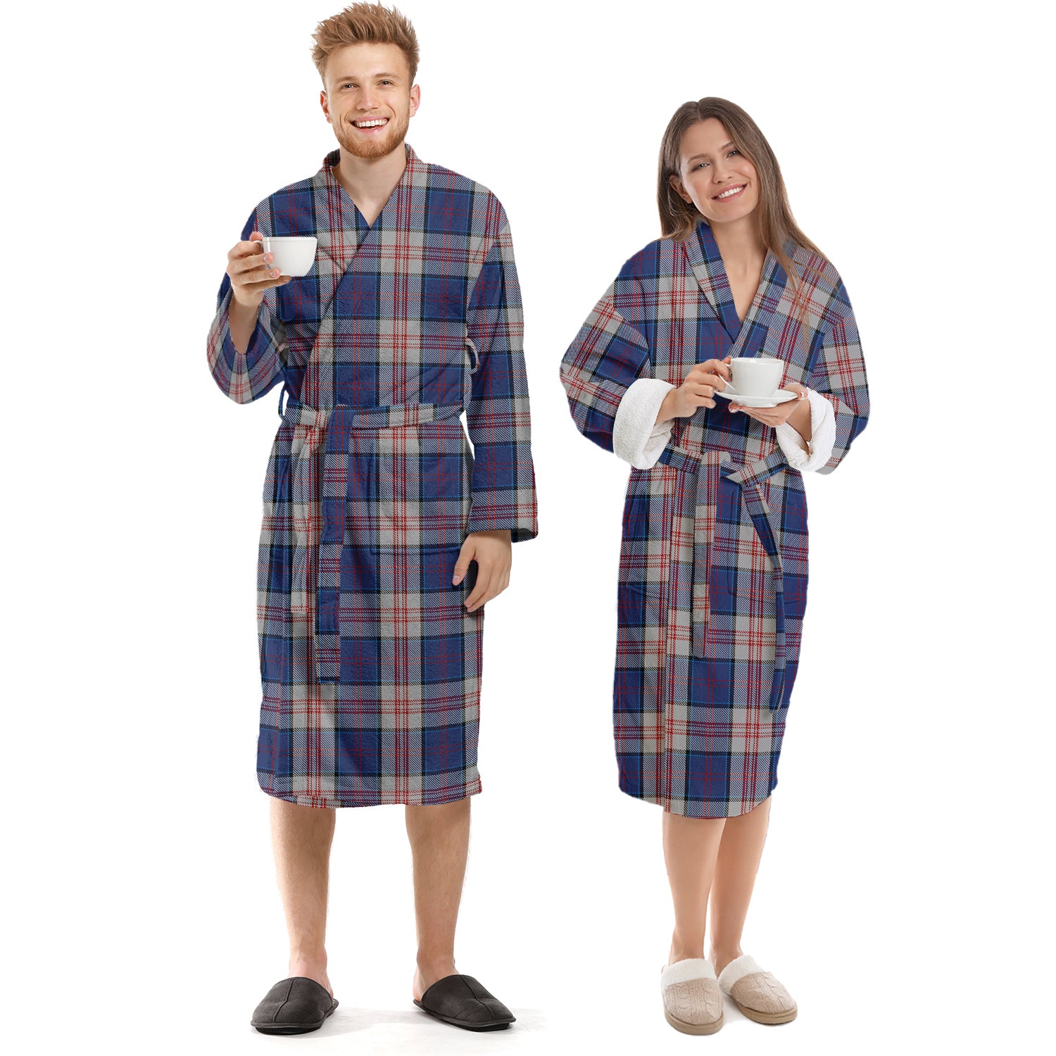 Stewart of Appin Hunting Dress Tartan Bathrobe Unisex S - Tartan Vibes Clothing