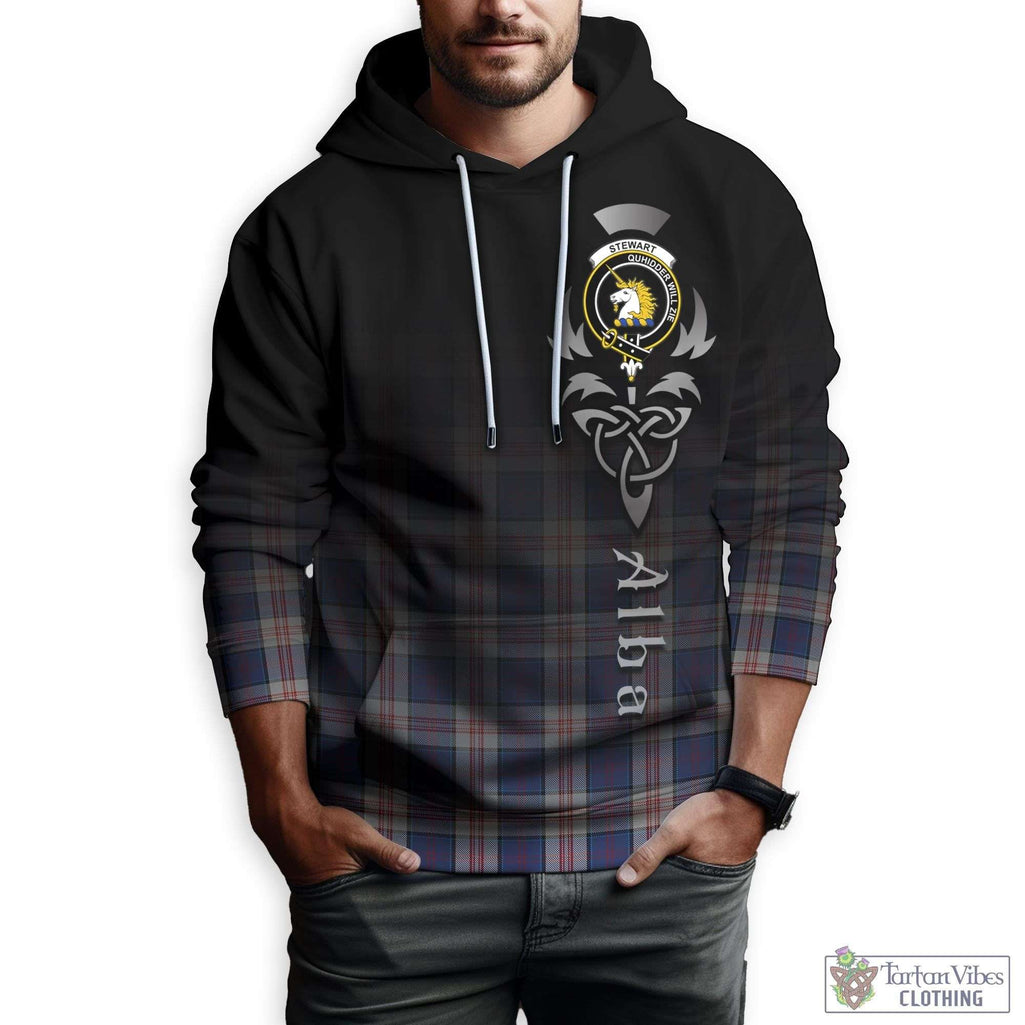 Tartan Vibes Clothing Stewart of Appin Hunting Dress Tartan Hoodie Featuring Alba Gu Brath Family Crest Celtic Inspired