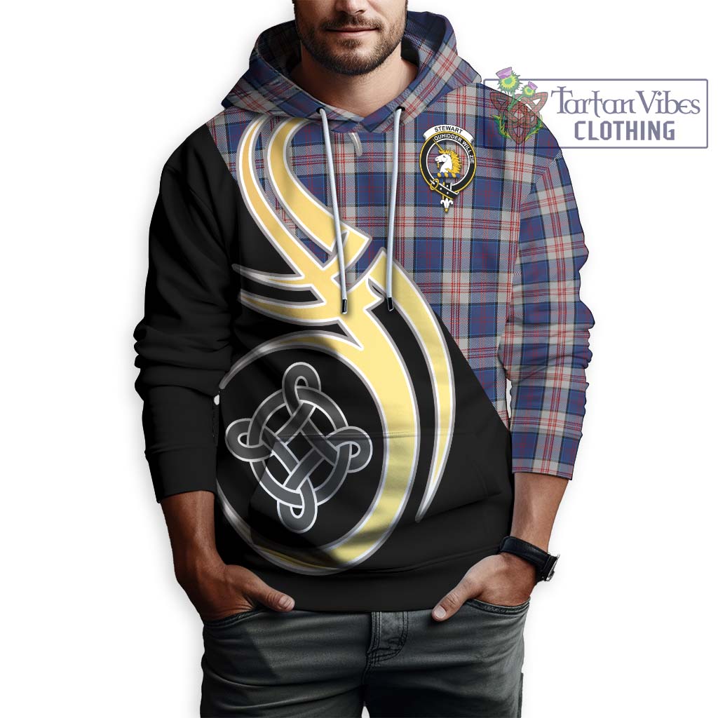 Stewart of Appin Hunting Dress Tartan Hoodie with Family Crest and Celtic Symbol Style Zip Hoodie - Tartan Vibes Clothing