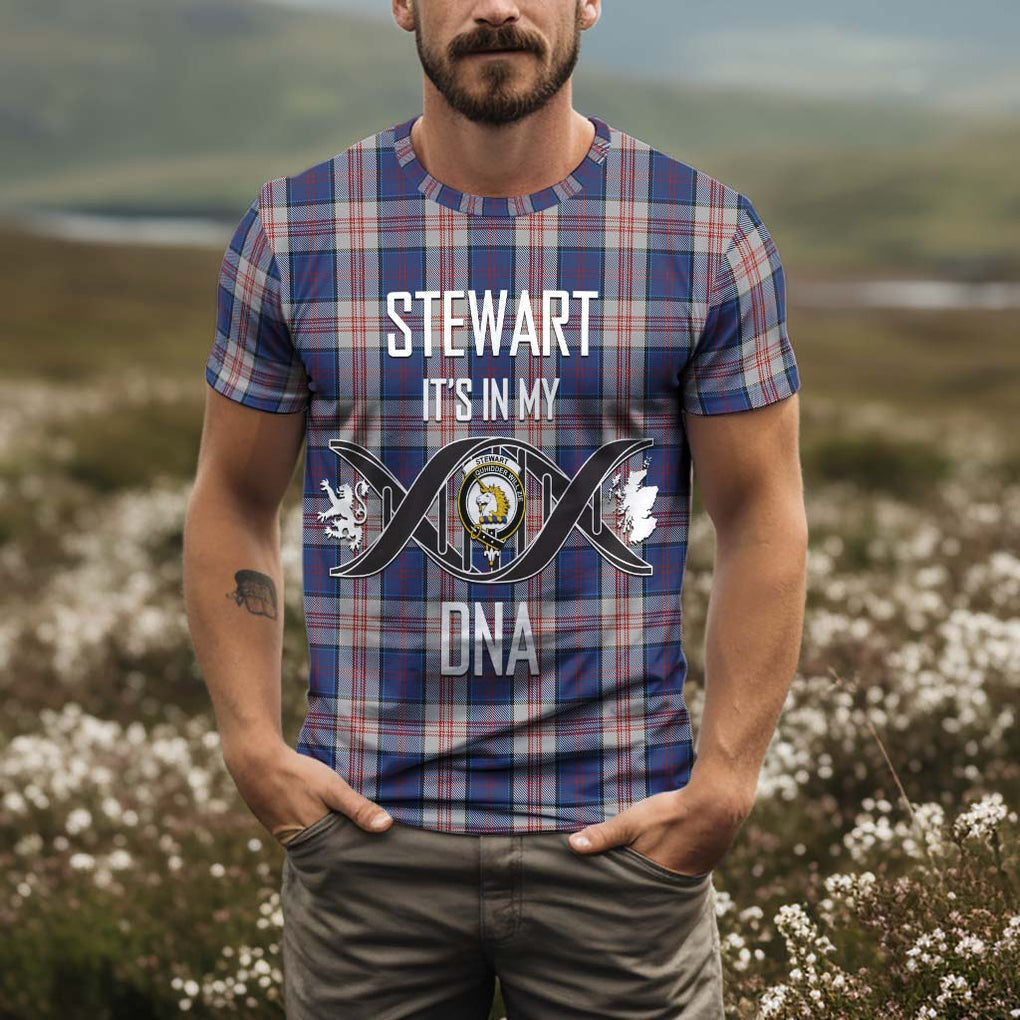 Stewart of Appin Hunting Dress Tartan T-Shirt with Family Crest DNA In Me Style Kid's Shirt - Tartan Vibes Clothing