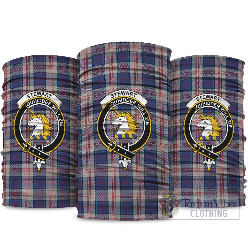 Stewart of Appin Hunting Dress Tartan Neck Gaiters, Tartan Bandanas, Tartan Head Band with Family Crest