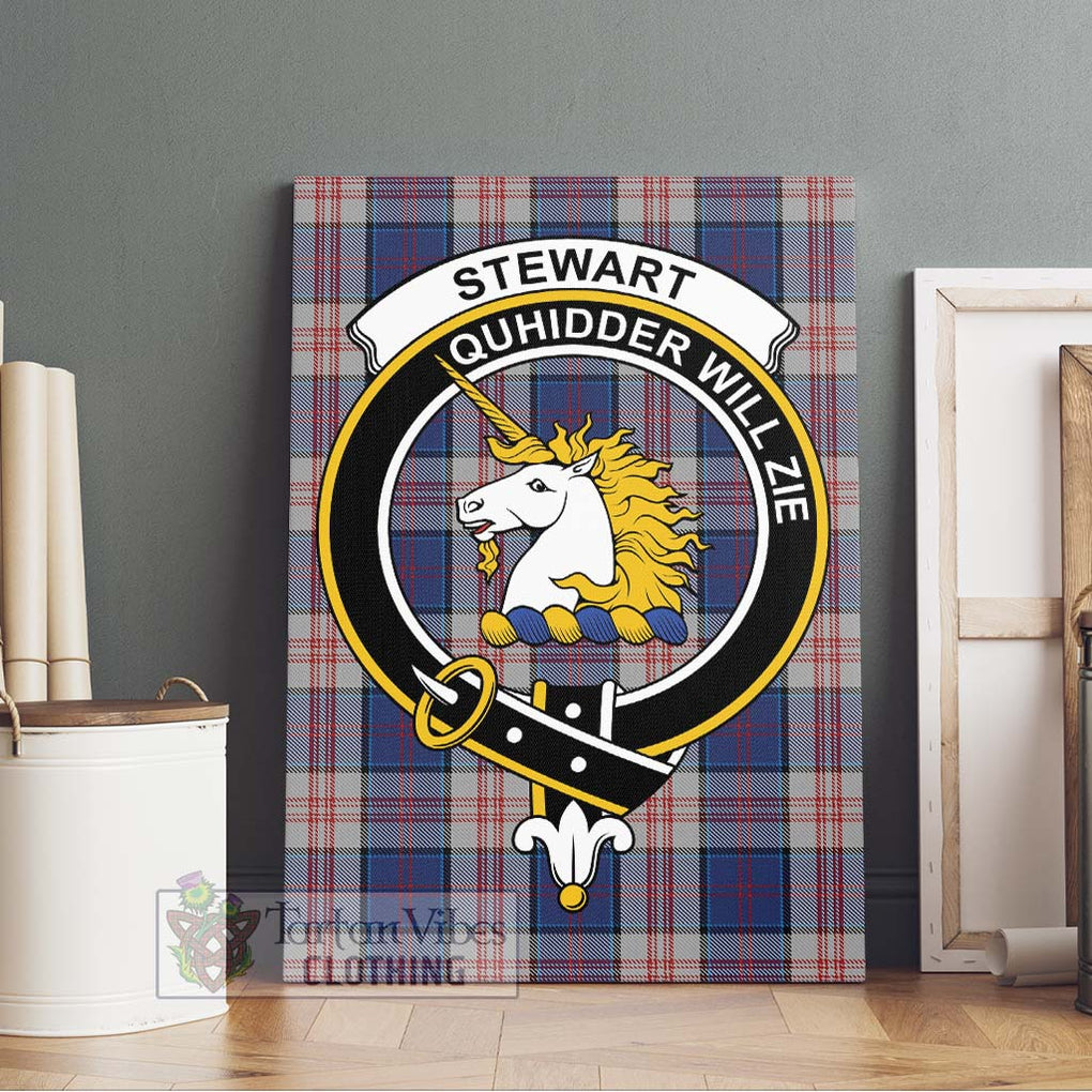 Stewart of Appin Hunting Dress Tartan Canvas Print Wall Art with Family Crest Without Frame - Tartan Vibes Clothing