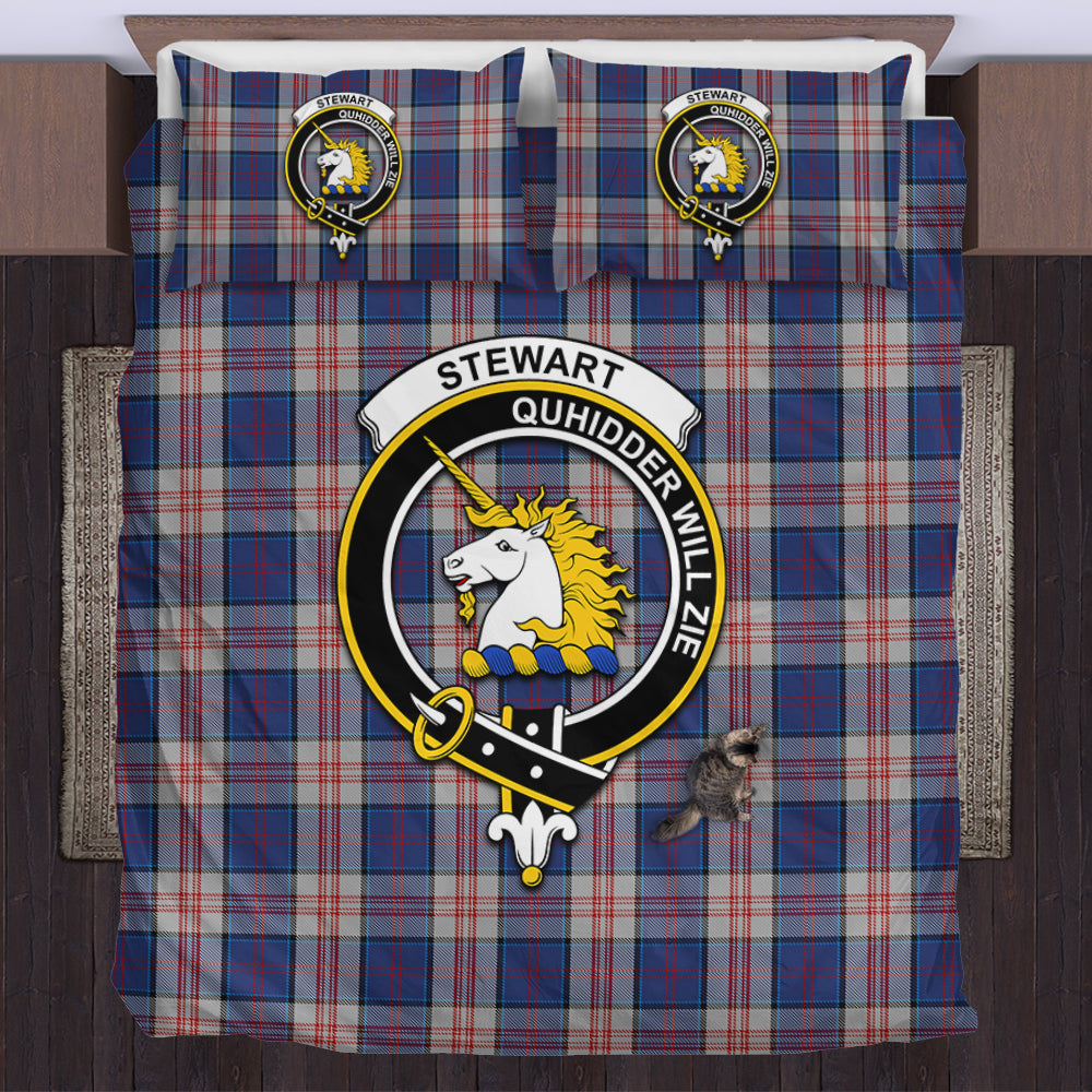 Stewart of Appin Hunting Dress Tartan Bedding Set with Family Crest US Bedding Set - Tartan Vibes Clothing