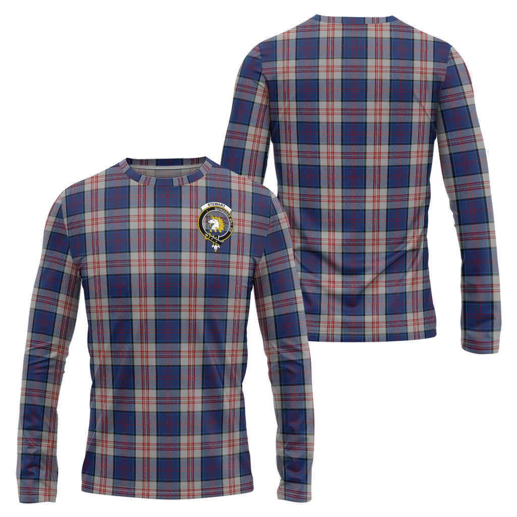 stewart-of-appin-hunting-dress-tartan-long-sleeve-t-shirt-with-family-crest