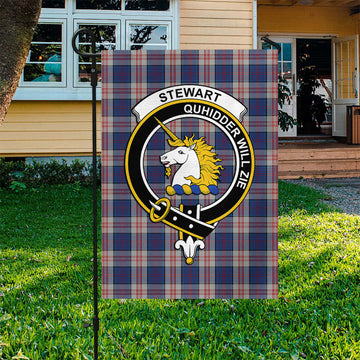 Stewart of Appin Hunting Dress Tartan Flag with Family Crest