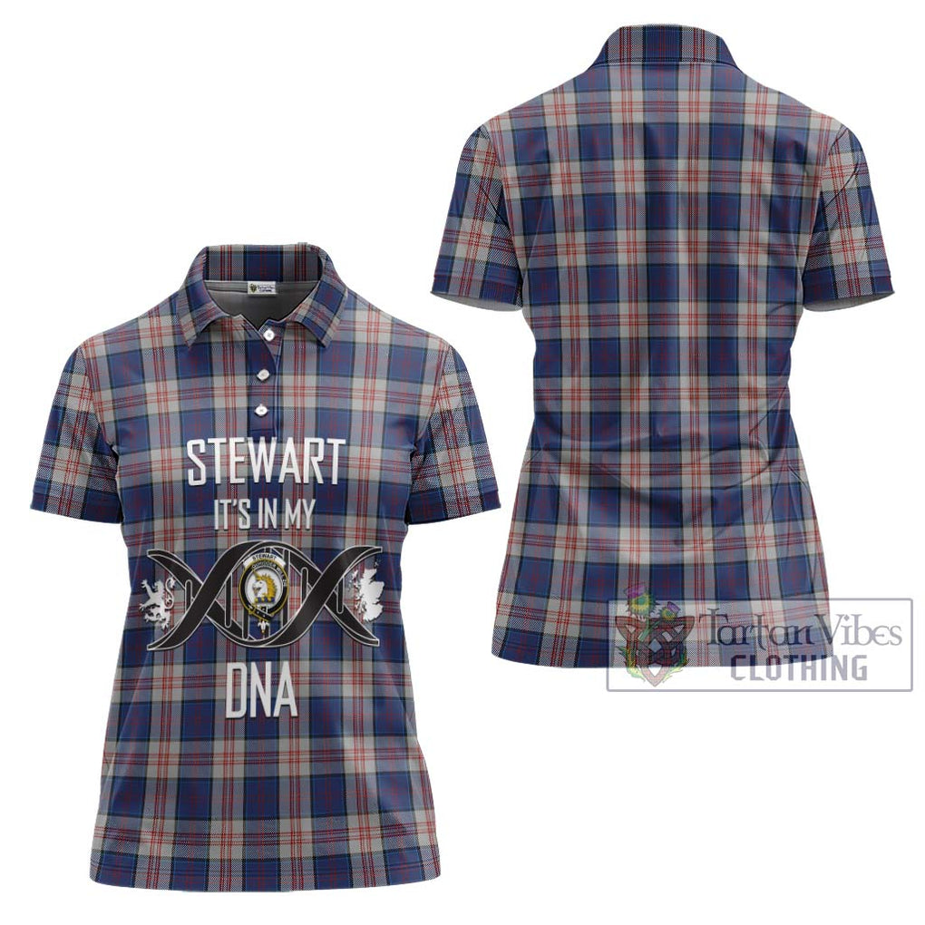 Stewart of Appin Hunting Dress Tartan Women's Polo Shirt with Family Crest DNA In Me Style - Tartanvibesclothing Shop