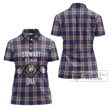 Stewart of Appin Hunting Dress Tartan Women's Polo Shirt with Family Crest DNA In Me Style