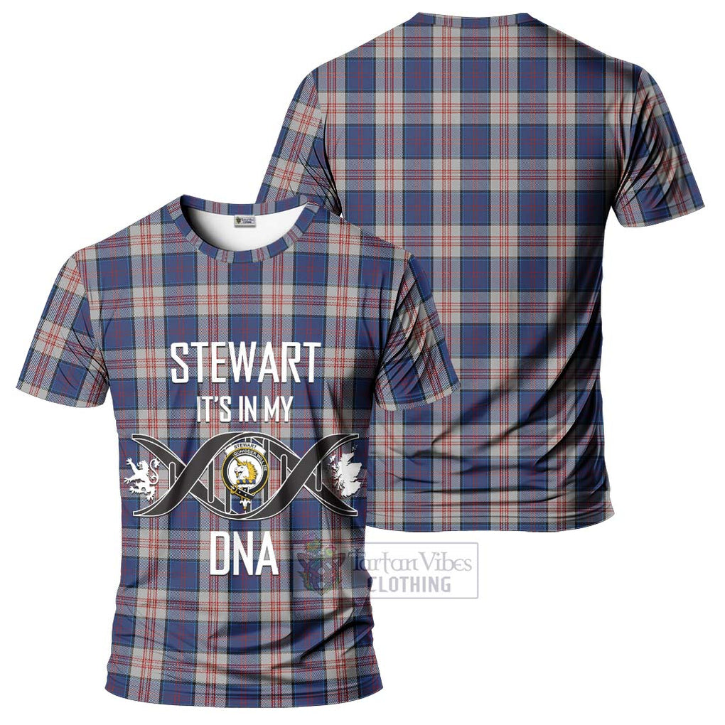 Stewart of Appin Hunting Dress Tartan T-Shirt with Family Crest DNA In Me Style - Tartan Vibes Clothing