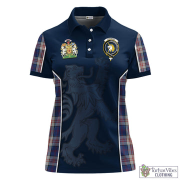 Stewart of Appin Hunting Dress Tartan Women's Polo Shirt with Family Crest and Lion Rampant Vibes Sport Style