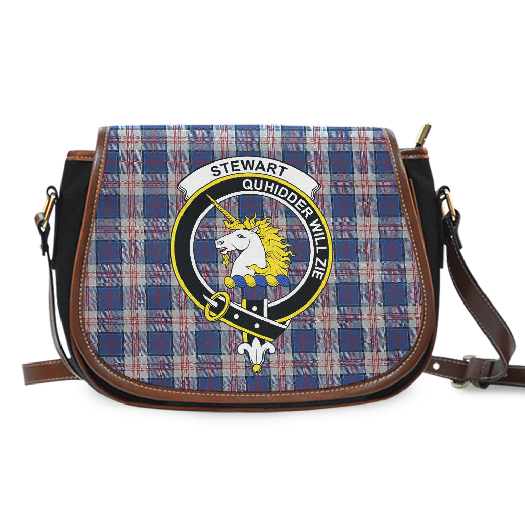 Stewart of Appin Hunting Dress Tartan Saddle Bag with Family Crest - Tartan Vibes Clothing