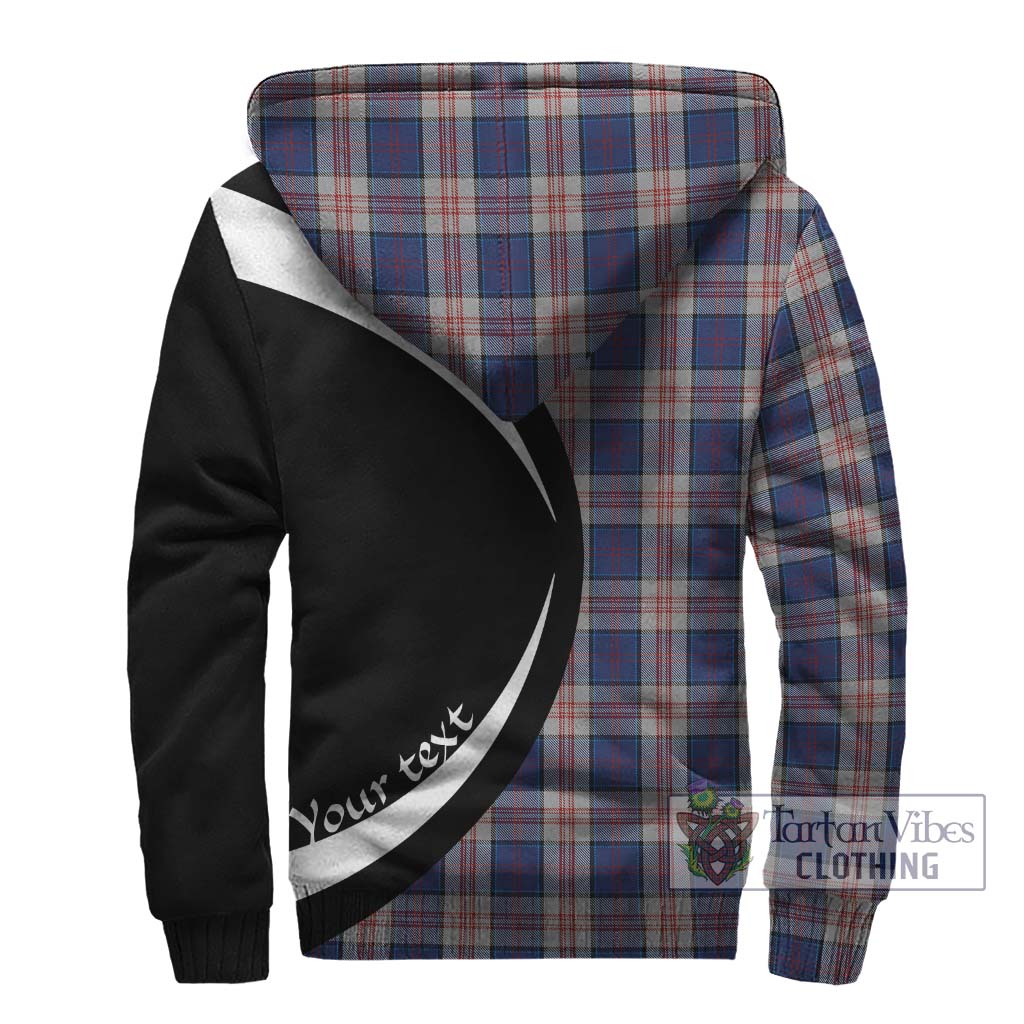 Stewart of Appin Hunting Dress Tartan Sherpa Hoodie with Family Crest Circle Style - Tartan Vibes Clothing