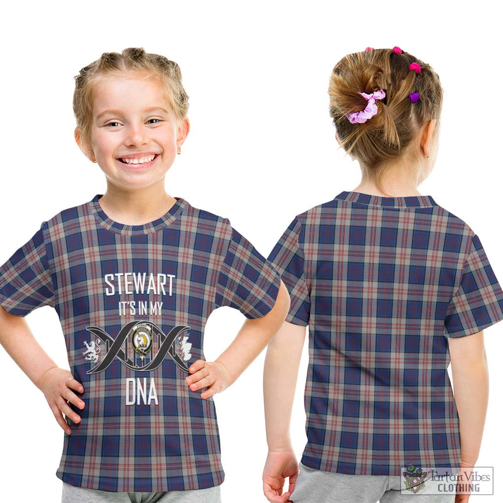 Stewart of Appin Hunting Dress Tartan Kid T-Shirt with Family Crest DNA In Me Style - Tartanvibesclothing Shop